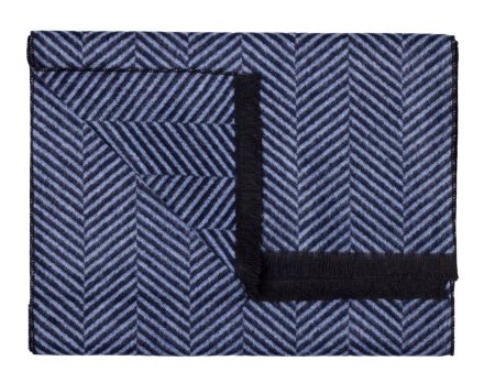 Blue Herringbone Bamboo Scarf Cheap