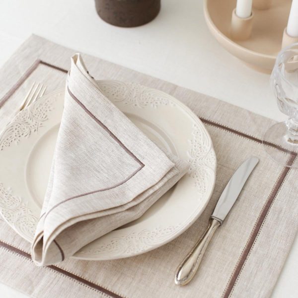 Antique Linen Napkins (Set of 2) For Cheap