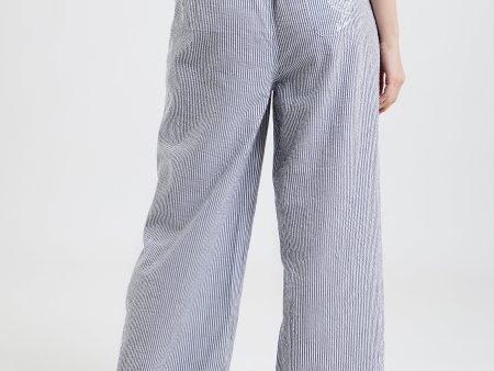 Chicory striped woven-cotton pyjama trousers - Pinstripe Charcoal Online