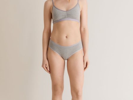 PALOMA Lace Briefs - GOTS Organic Cotton Grey Online