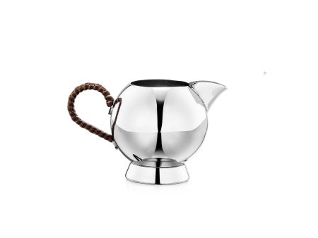 Silver Plated Spheres Cream Jug Wicker Handle Sale