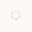 18ct Gold Triple Dot Cartilage Helix Hoop Earrings Online Hot Sale