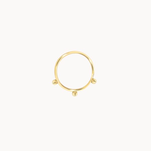 18ct Gold Triple Dot Cartilage Helix Hoop Earrings Online Hot Sale