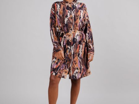 Etna Oversized Mao Dress Brown Online