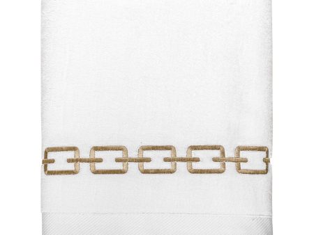 Chain Embroidery Bath Towel Online Sale