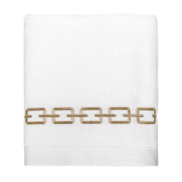 Chain Embroidery Bath Towel Online Sale