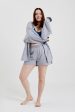 Lomandra ethical-cotton pyjama shorts - Pinstripe Charcoal Online Hot Sale