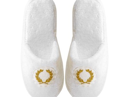 Golden Petals Embroidery Cotton Bath Slippers Discount