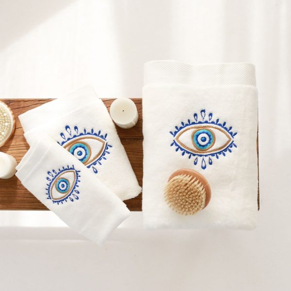 Eye Embroidery Cotton Bath Towel Online