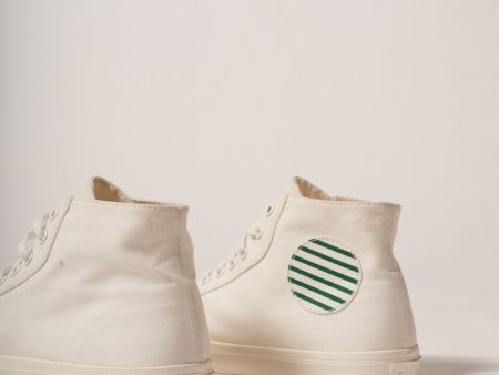 Elliott Footwear High-Top Recycled Canvas White Stripes Fashion