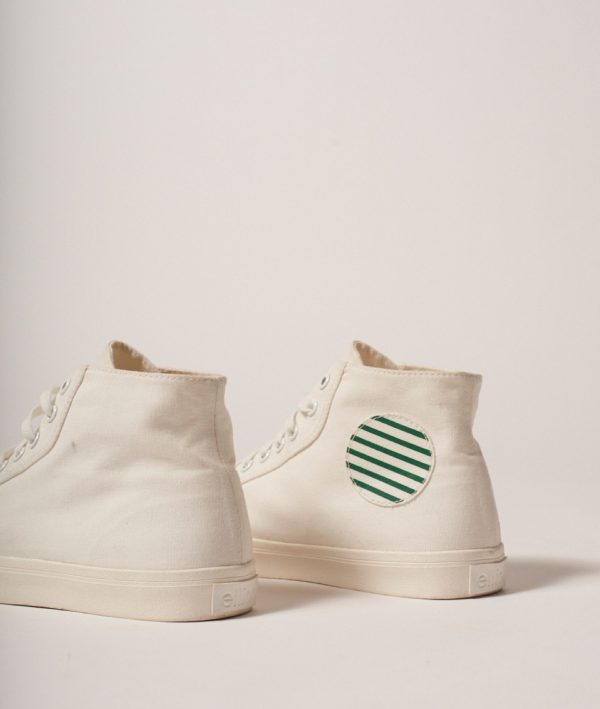 Elliott Footwear High-Top Recycled Canvas White Stripes Fashion