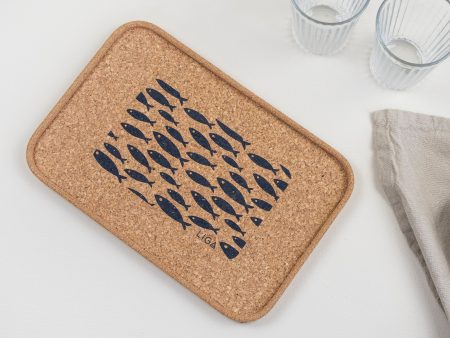 Cork Drinks Tray | Grey Fish By Liga Online Hot Sale