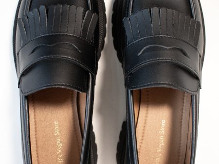 Track Sole Fringe Loafers For Sale