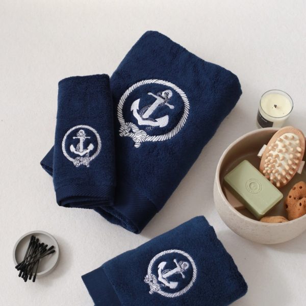 Anchor Embroidery Bath Towel Online Sale