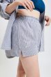 Lomandra ethical-cotton pyjama shorts - Pinstripe Charcoal Online Hot Sale