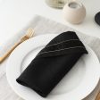 Black Flake Linen Napkins (Set of 2) Hot on Sale