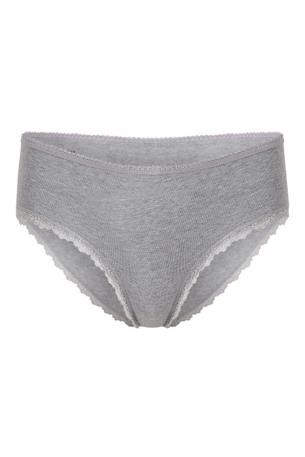 PALOMA Lace Briefs - GOTS Organic Cotton Grey Online