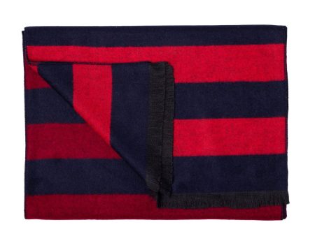 Burgundy & Red Stripe Bamboo Scarf Online now