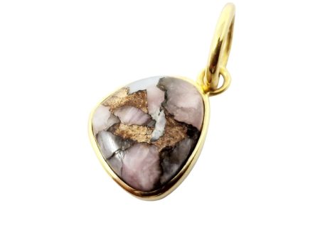 18ct Gold Plated Opal October Birthstone Pendant For Sale