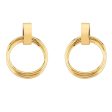 18ct Gold Plated  Dual Hoop Earrings Online now