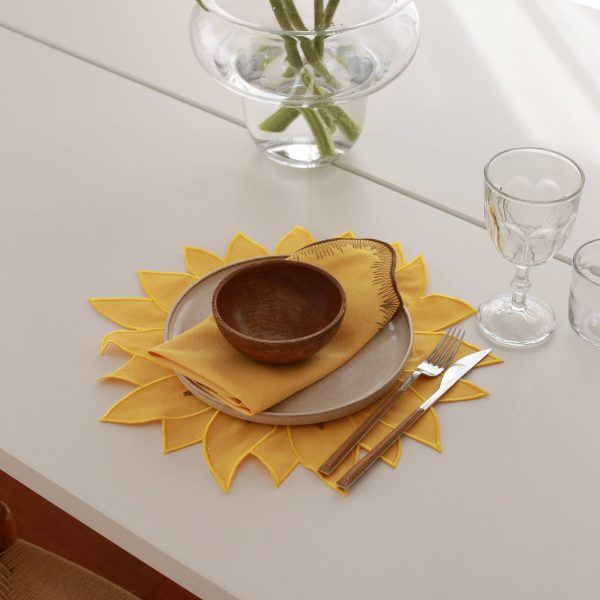 Helianthus Yellow Cotton Napkin (Set of 2) Hot on Sale