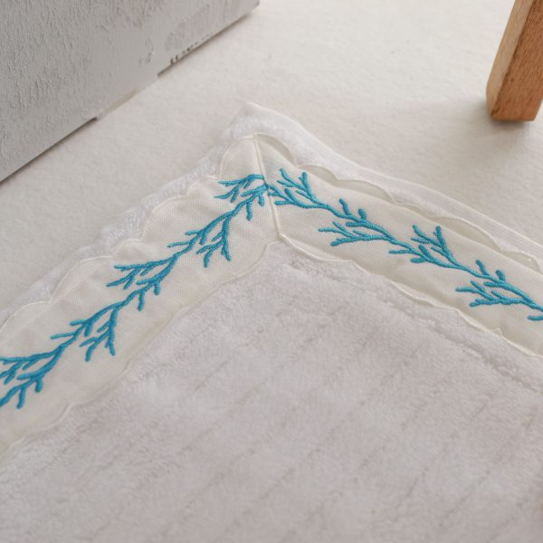 Turquoise Coral Cotton Bath Mat Online Hot Sale