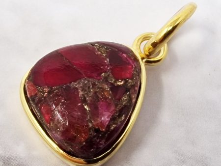 18ct Gold Vermeil Bezel Pendant Garnet Supply