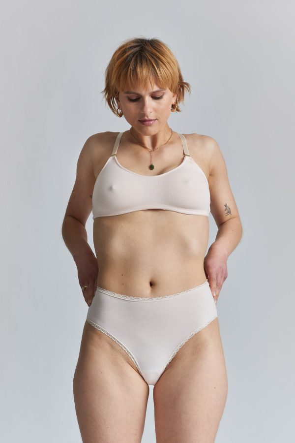 Birch organic-cotton Brazilian briefs - Shoreline Peach Online