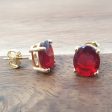 18ct Gold Vermeil Garnet Glow January Birthstone Earrings For Discount