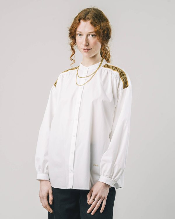 Ribbon Boho Blouse Off White Online