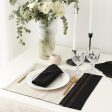 Black Flake Linen Napkins (Set of 2) Hot on Sale