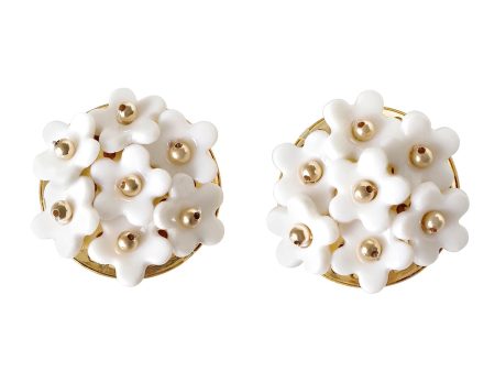 Mini Daisy Cluster Clip Earrings Online Sale