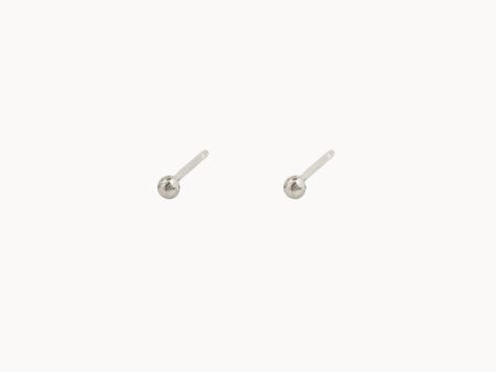 Sensitive Ears 18ct White Gold Tiny Dot Studs Sale