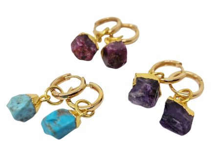 18ct Gold Vermeil Plated Birthstone Huggie Hoop Earrings Online