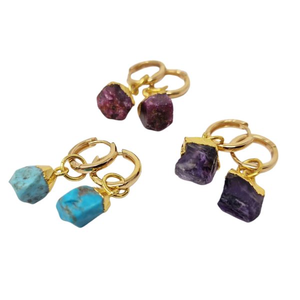 18ct Gold Vermeil Plated Birthstone Huggie Hoop Earrings Online