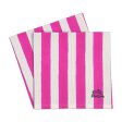 Cloth Napkin in Pink White Cabana Stripe - Set of 8 Supply