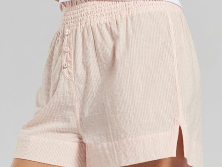 Lomandra striped woven-cotton shorts - Dawnlight Coral Cheap