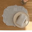 Beige Figura Linen Napkin (Set of 2) For Sale