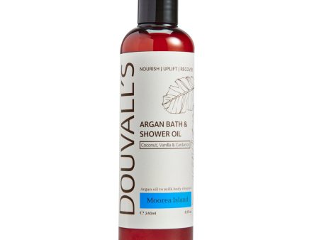 Argan Bath and Shower oil 240ml - Moorea Island | Luxurious and Nourishing Body Cleanser on Sale