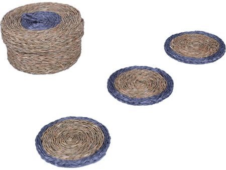 Grey Trim Lutindzi Grass Coaster Gift Set Online Hot Sale