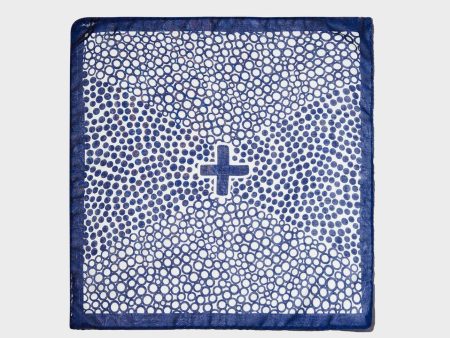 Italian Tencel Biodegradable Navy Circle + Hankie Sale