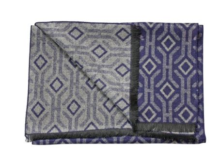 Grey   Blue Diamond Bamboo Scarf Supply